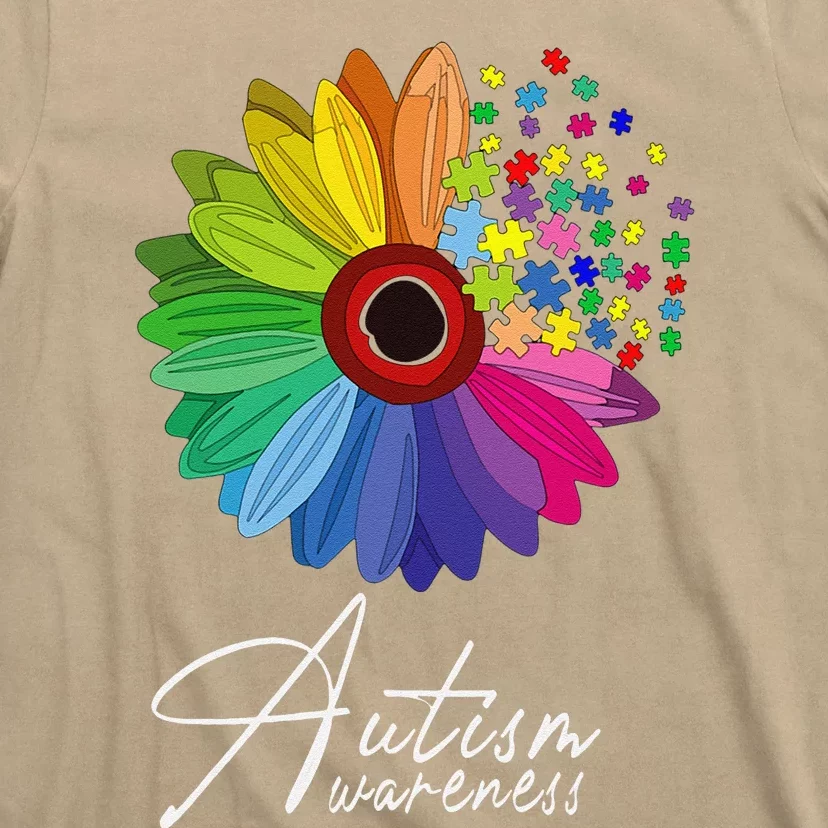 Floral Autism Awareness Daisy Flower For Women T-Shirt