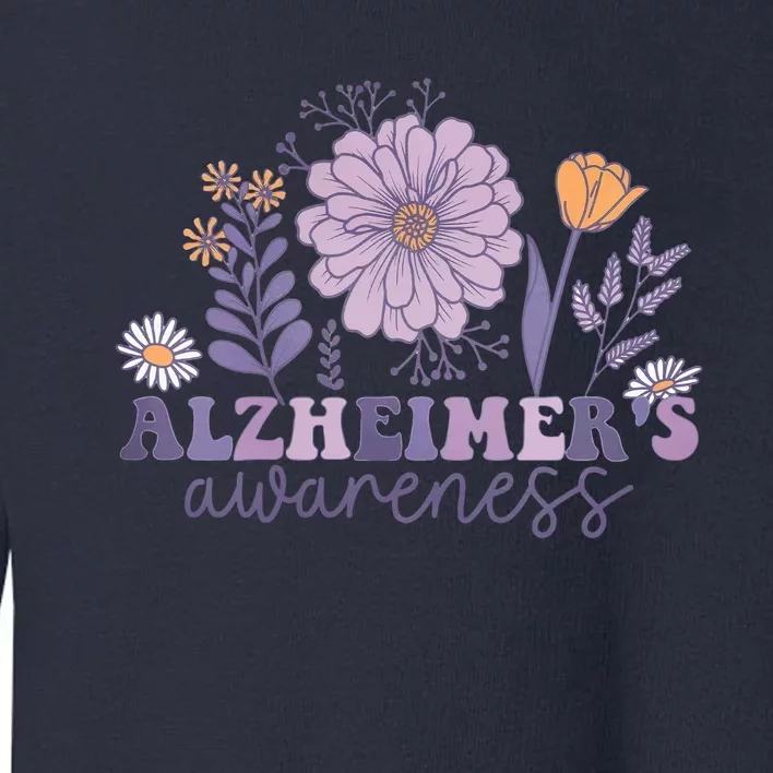 Flowers Alzheimer Awareness Dementia Awareness Alzheimers Walk Forget Me Not Toddler Sweatshirt