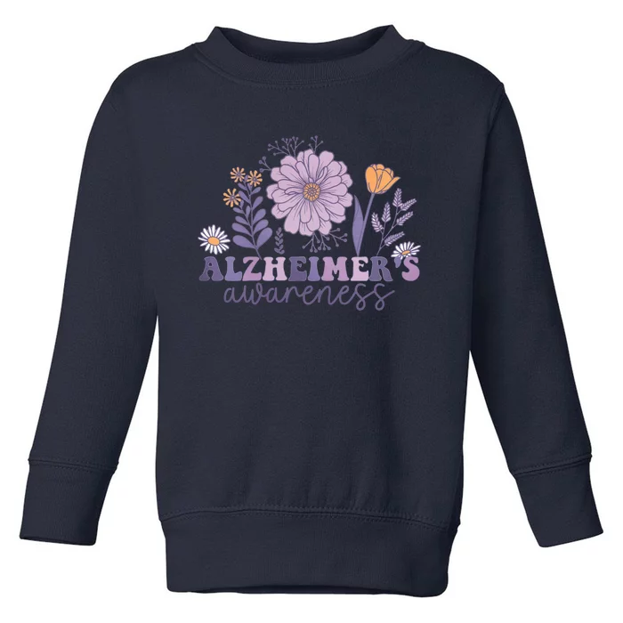 Flowers Alzheimer Awareness Dementia Awareness Alzheimers Walk Forget Me Not Toddler Sweatshirt