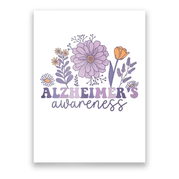 Flowers Alzheimer Awareness Dementia Awareness Alzheimers Walk Forget Me Not Poster