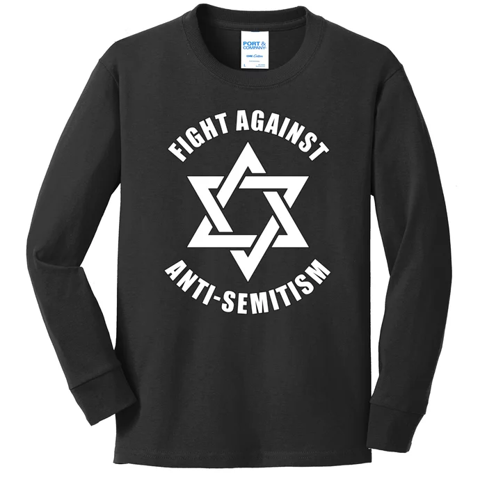 Fight Against Anti Semitism Star Of David Anti Semitism Kids Long Sleeve Shirt