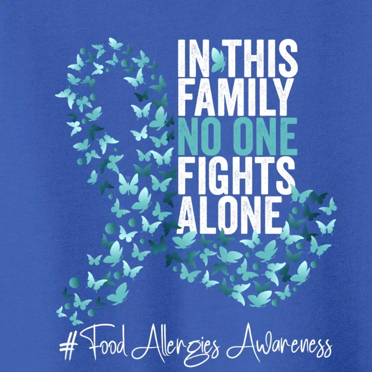 Food Allergies Awareness Month Teal Ribbon Gift Toddler T-Shirt