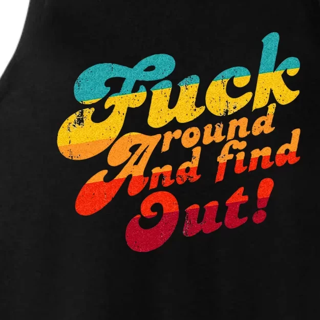 Fuck Around And Find Out FAFO F Around And Find Out Ladies Tri-Blend Wicking Tank