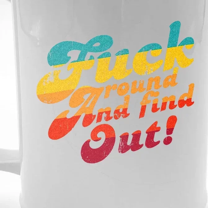 Fuck Around And Find Out FAFO F Around And Find Out Front & Back Beer Stein