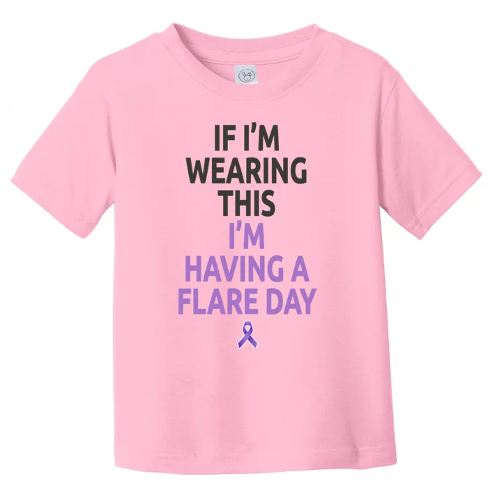 Fibro Awareness And Fibromyalgia Spoonie This Is My Flare Day Gift Toddler T-Shirt