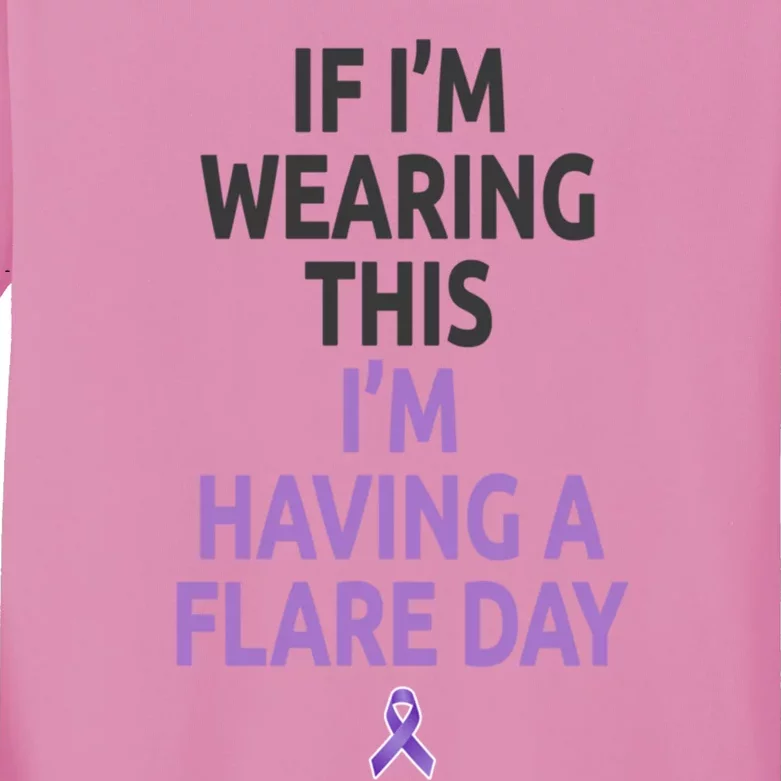 Fibro Awareness And Fibromyalgia Spoonie This Is My Flare Day Gift Kids Long Sleeve Shirt