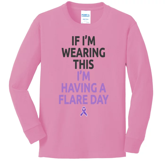 Fibro Awareness And Fibromyalgia Spoonie This Is My Flare Day Gift Kids Long Sleeve Shirt