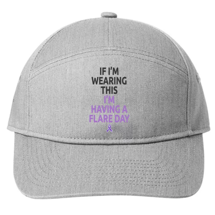 Fibro Awareness And Fibromyalgia Spoonie This Is My Flare Day Gift 7-Panel Snapback Hat