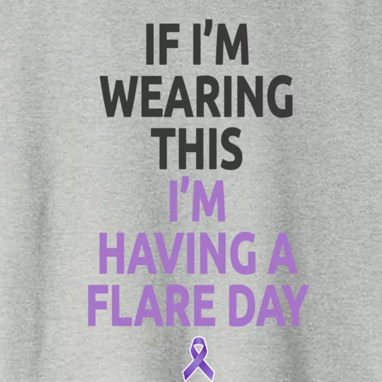 Fibro Awareness And Fibromyalgia Spoonie This Is My Flare Day Gift Women's Crop Top Tee