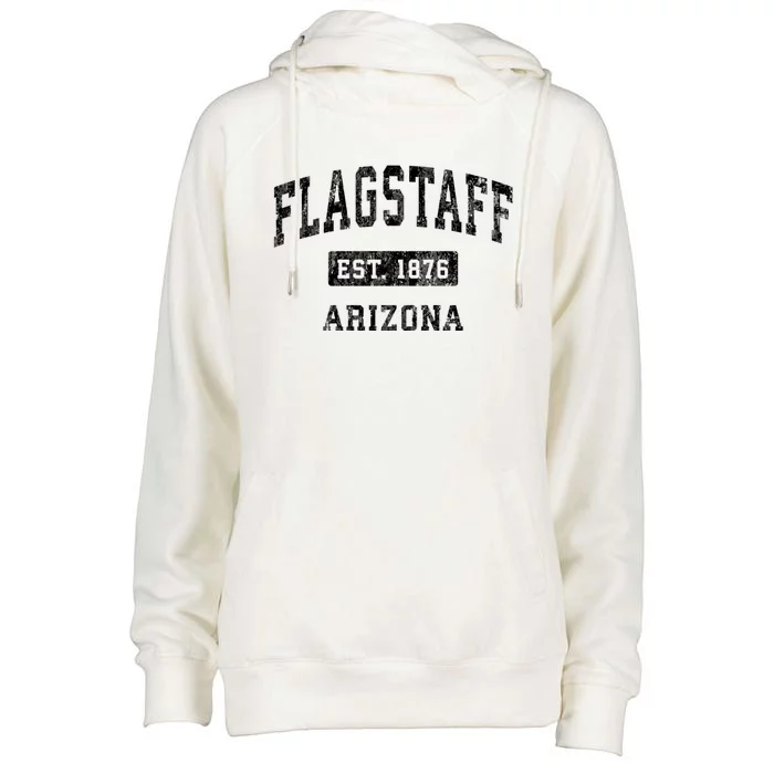 Flagstaff Arizona Az Vintage Established Sports Womens Funnel Neck Pullover Hood