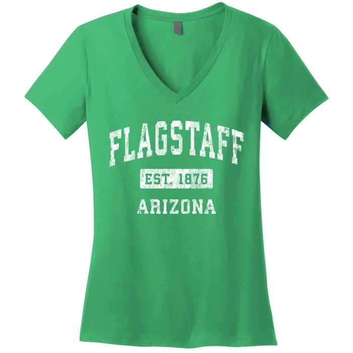 Flagstaff Arizona Az Vintage Established Sports Women's V-Neck T-Shirt