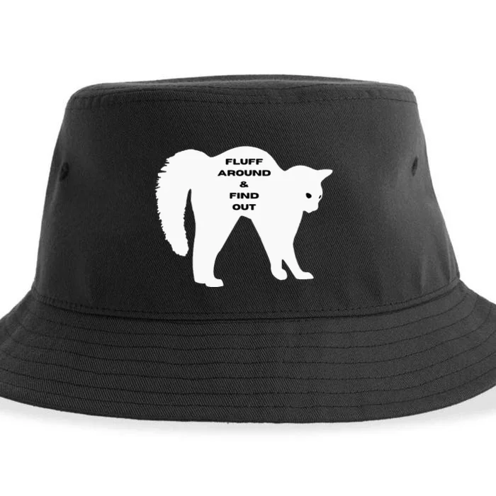 Fluff Around And Find Out Funny Cat Sustainable Bucket Hat