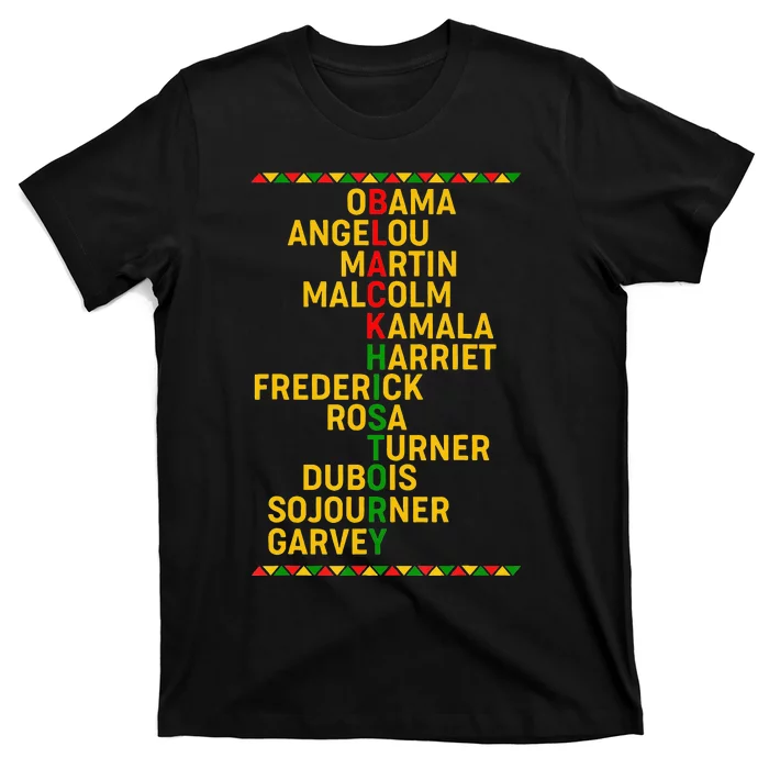 Famous African American Leader Culture Black History Month T-Shirt