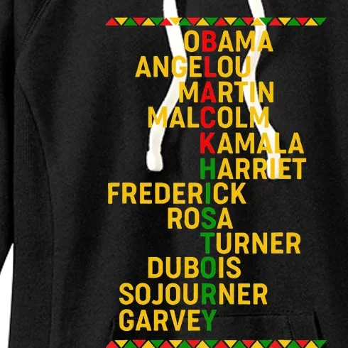 Famous African American Leader Culture Black History Month Women's Fleece Hoodie