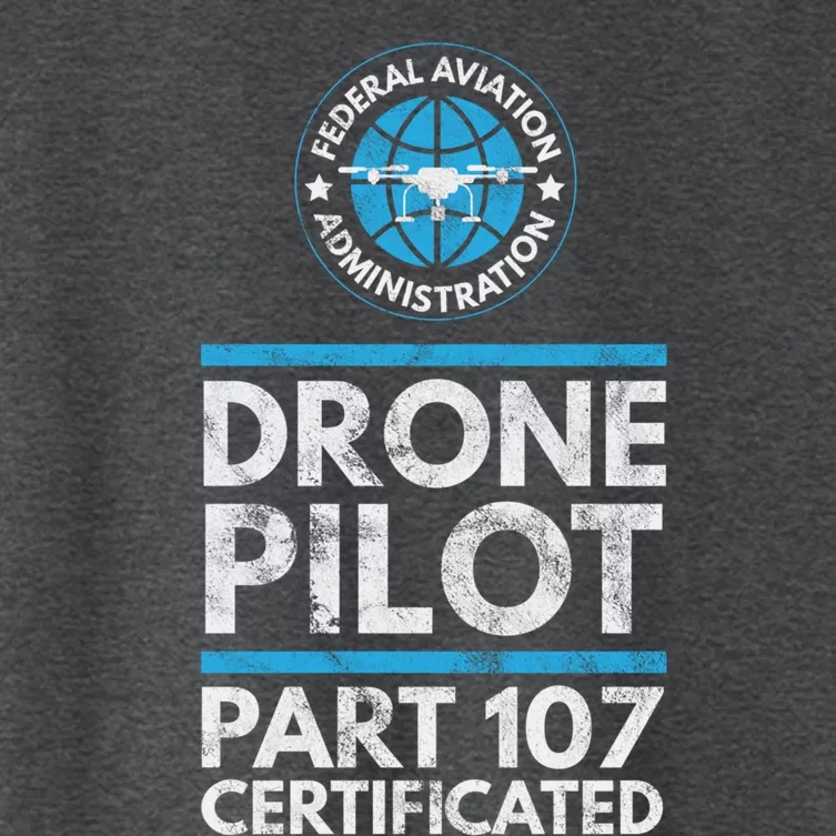 Federal Aviation Administration Certified Drone Pilot Gift Funny Gift Women's Crop Top Tee