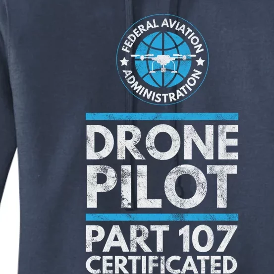 Federal Aviation Administration Certified Drone Pilot Gift Funny Gift Women's Pullover Hoodie