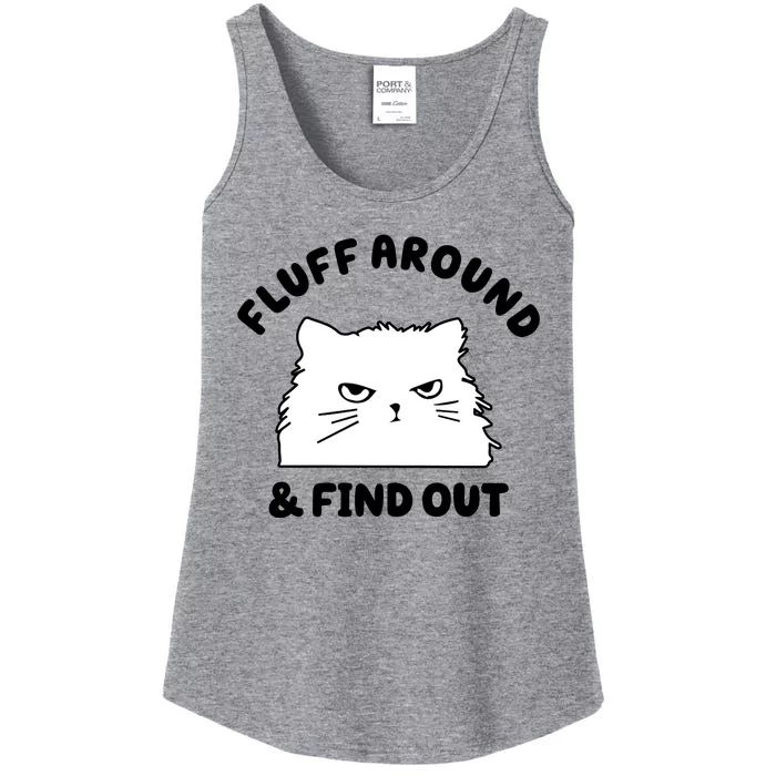 Fluff Around And Find Out Funny Angry Cat Ladies Essential Tank