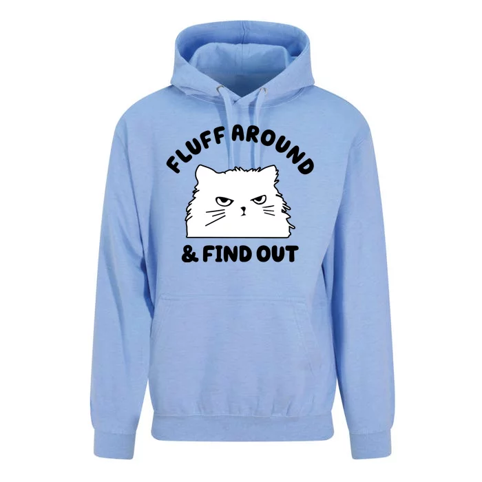 Fluff Around And Find Out Funny Angry Cat Unisex Surf Hoodie