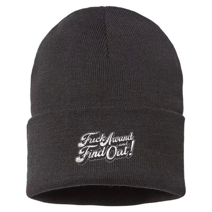 Fuck Around And Find Out Sustainable Knit Beanie