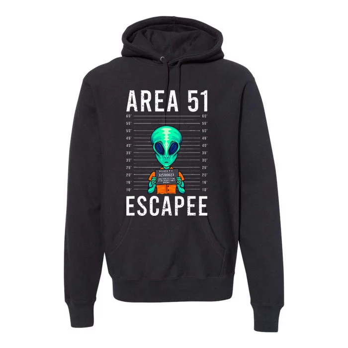 Funny Alien Art Alien Lover Area 51 Escapee Alien Premium Hoodie