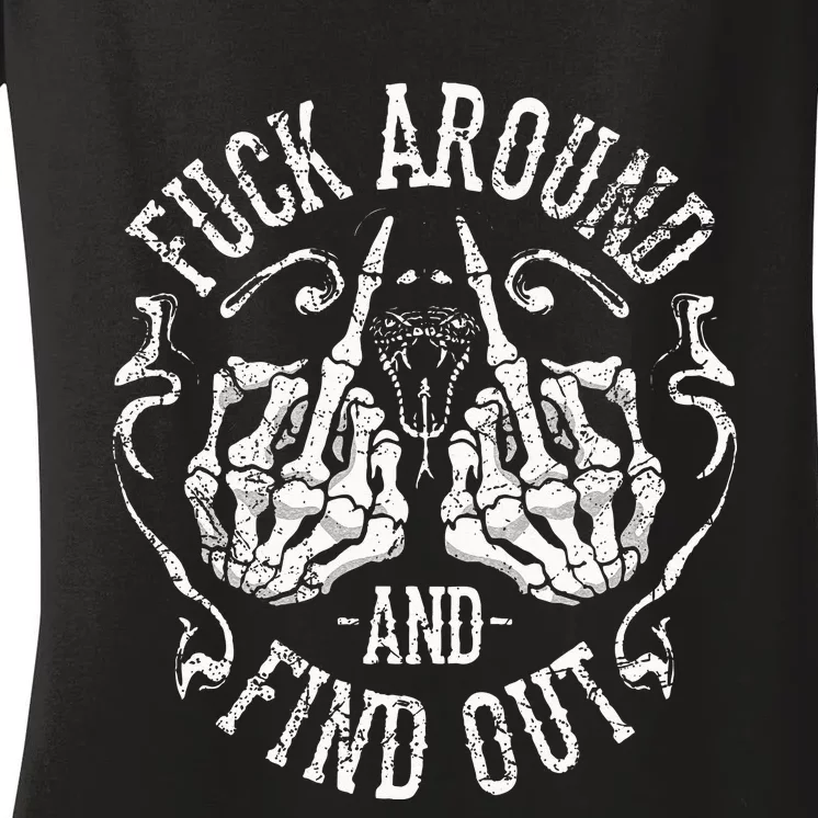 Fuck Around And Find Out Women's V-Neck T-Shirt