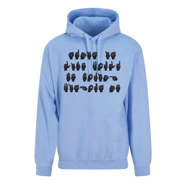 Funny ASL American Sign Language Unisex Surf Hoodie