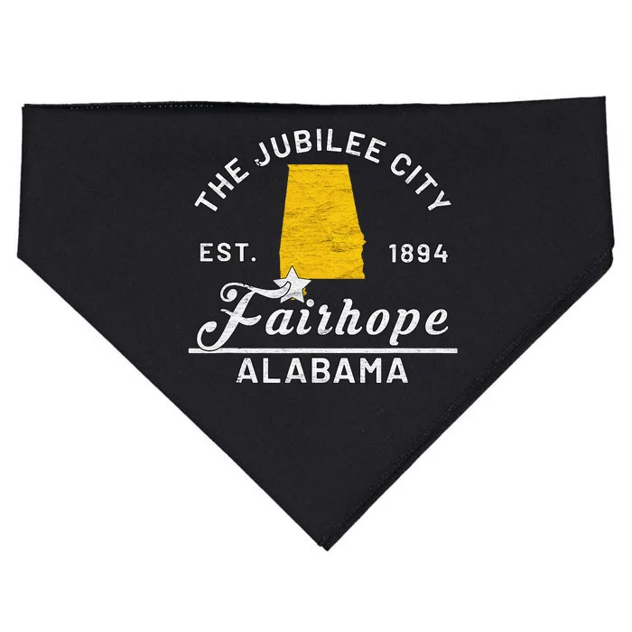 Fairhope Alabama Al Vintage Jubilee City Souvenir Gift USA-Made Doggie Bandana