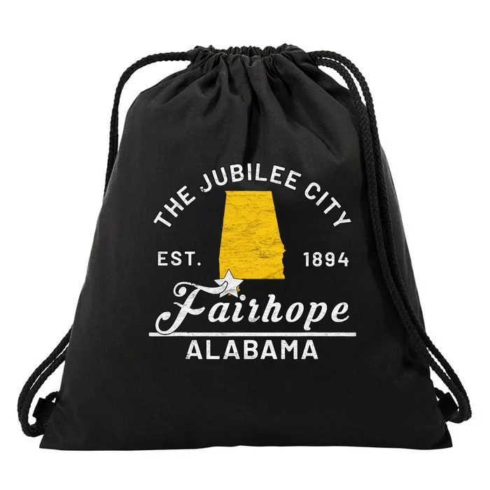 Fairhope Alabama Al Vintage Jubilee City Souvenir Gift Drawstring Bag