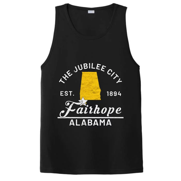 Fairhope Alabama Al Vintage Jubilee City Souvenir Gift Performance Tank