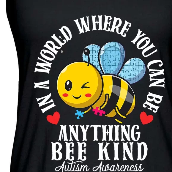 Funny Autism Awareness Bee Kind Autistic Cute Autism Be Kind Ladies Essential Flowy Tank