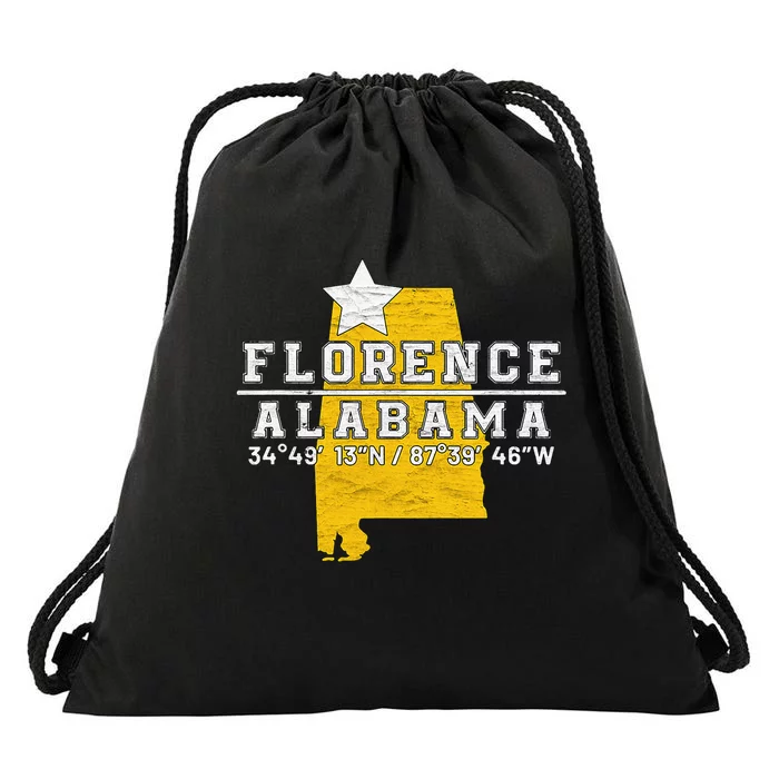 Florence Alabama Al Vintage Renaissance City Souvenir Gift Drawstring Bag