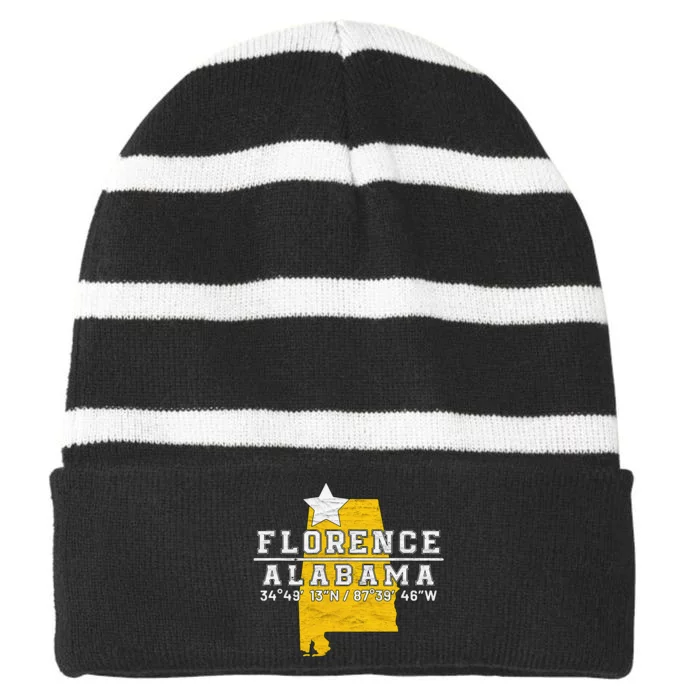 Florence Alabama Al Vintage Renaissance City Souvenir Gift Striped Beanie with Solid Band