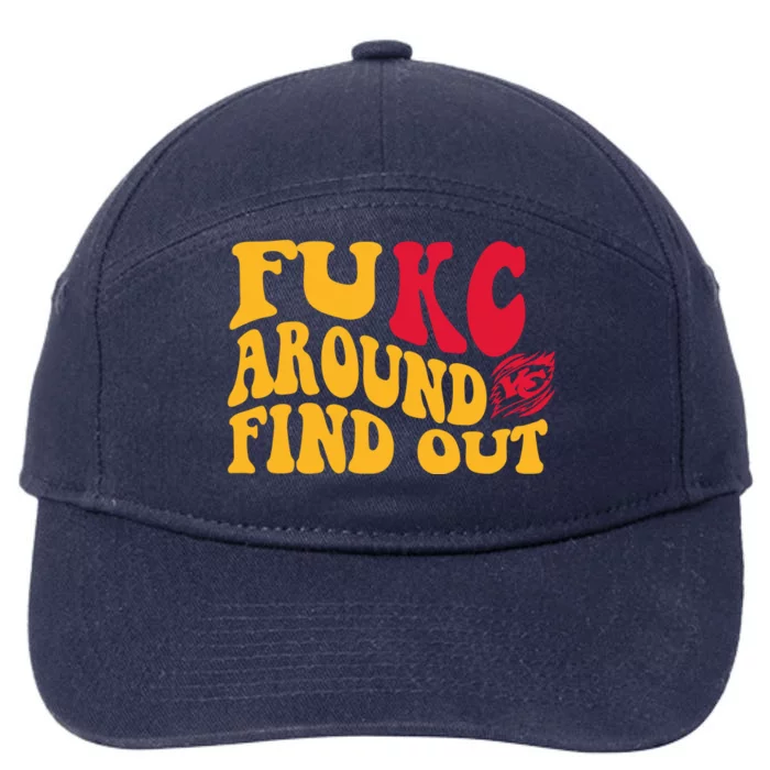 Fuck Around And Find Out Cool Chiefs Football Design 7-Panel Snapback Hat