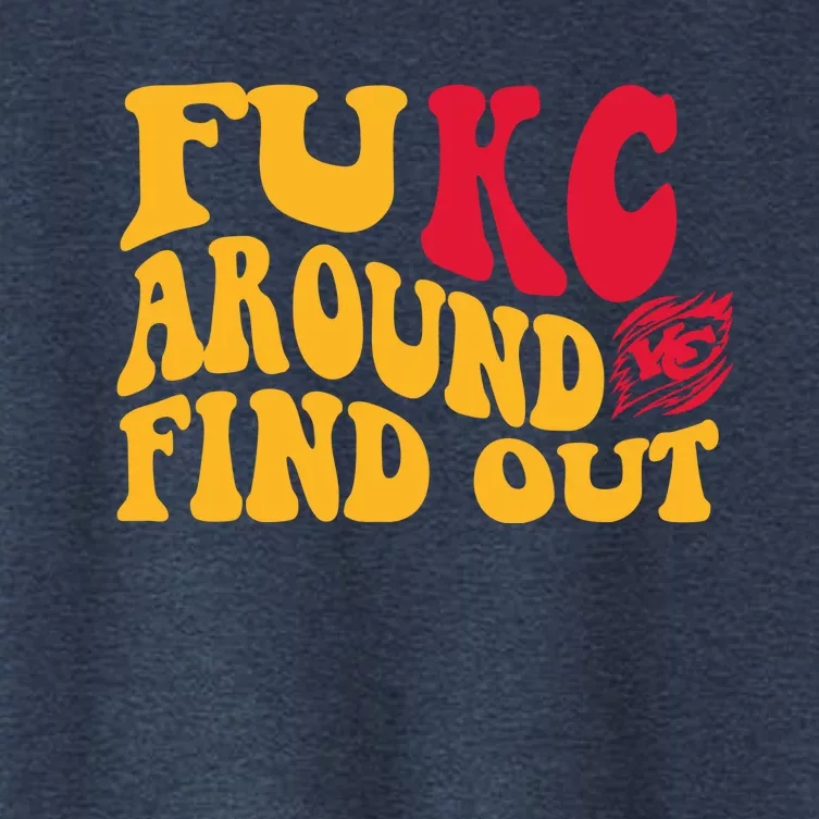 Fuck Around And Find Out Cool Chiefs Football Design Women's Crop Top Tee