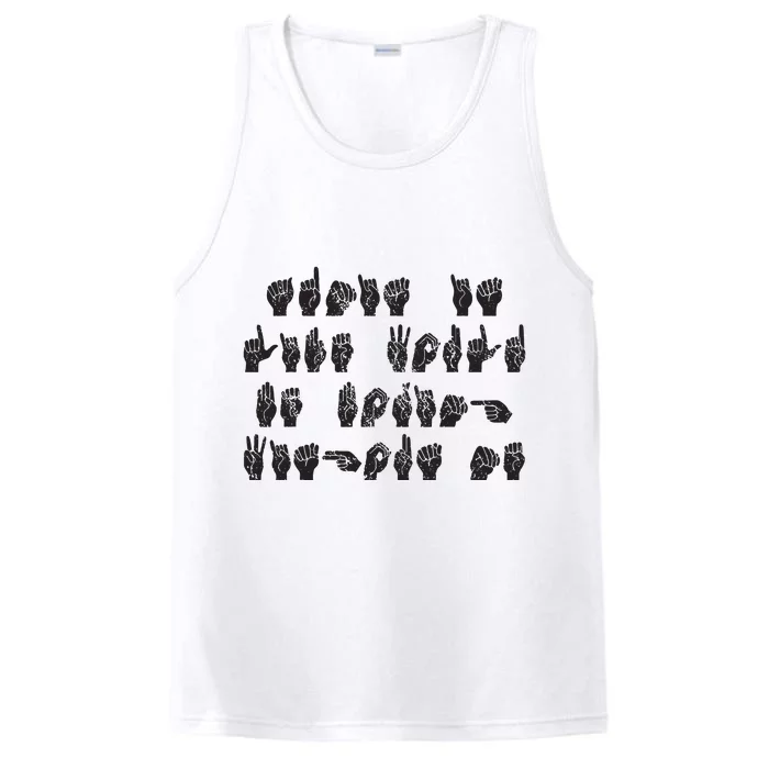 Funny ASL American Sign Language Performance Tank