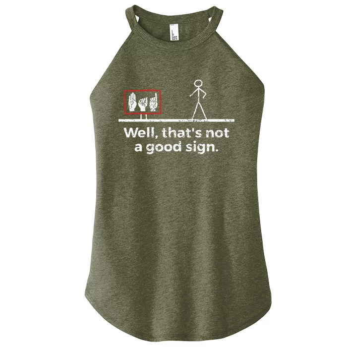 Funny ASL American Sign Language Women’s Perfect Tri Rocker Tank