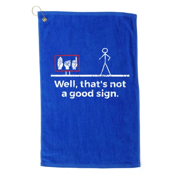 Funny ASL American Sign Language Platinum Collection Golf Towel