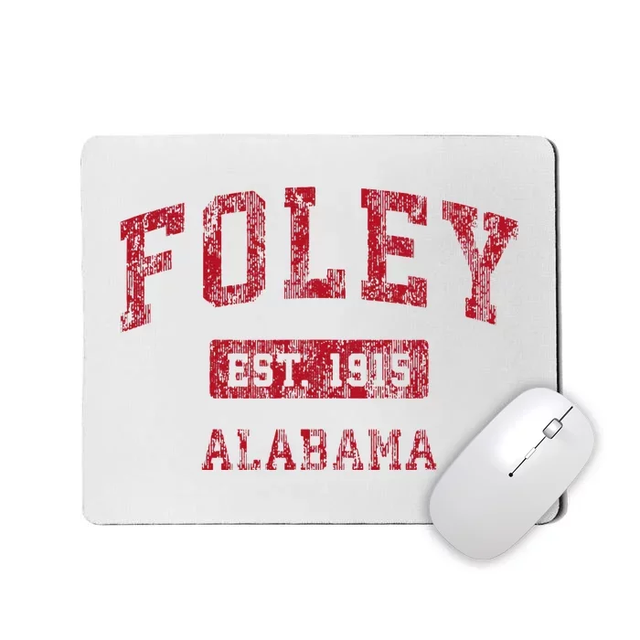 Foley Alabama Al Vintage Sports Design Red Design Mousepad