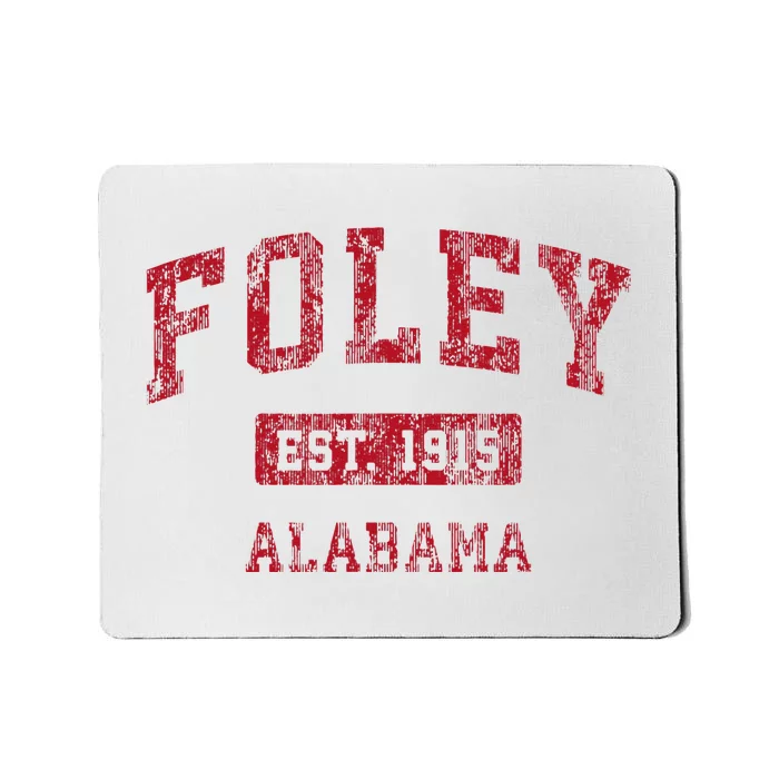 Foley Alabama Al Vintage Sports Design Red Design Mousepad