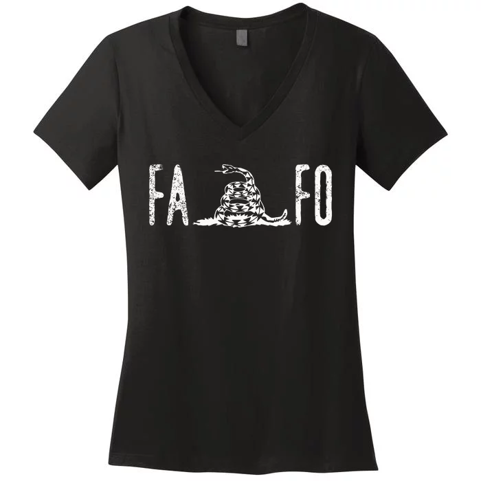 Fuck Around And Find Out Fafo F Around And Find Out Women's V-Neck T-Shirt