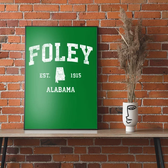 Foley Alabama Al Vintage Sports Design Established Poster