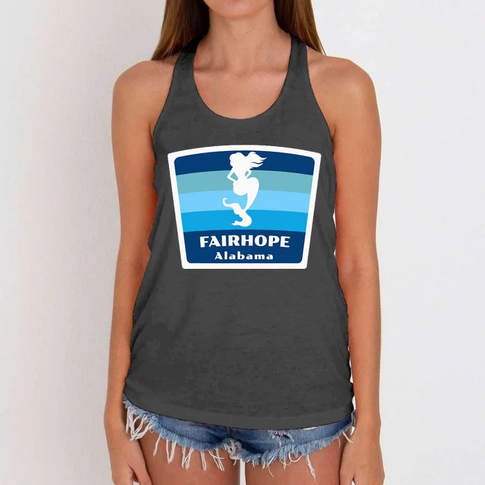 Fairhope Alabama Al Beach Mermaid Vacation Souvenir Women's Knotted Racerback Tank