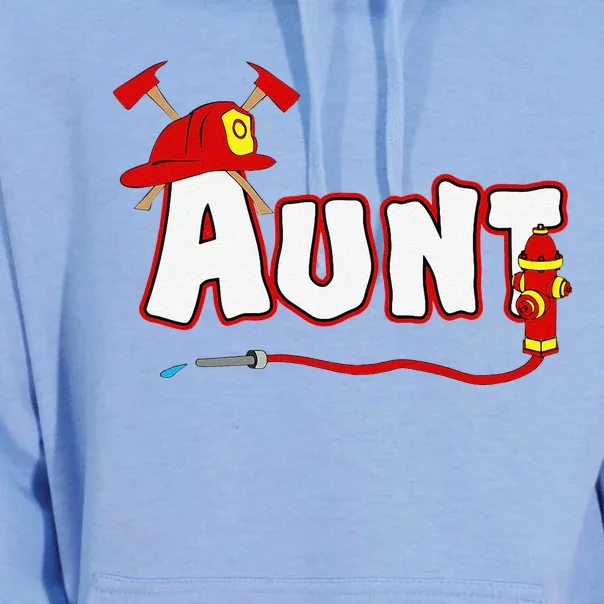 Firefighter Aunt Auntie Fire Department Hydrant Gift Unisex Surf Hoodie