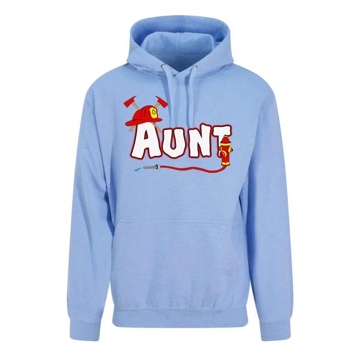 Firefighter Aunt Auntie Fire Department Hydrant Gift Unisex Surf Hoodie