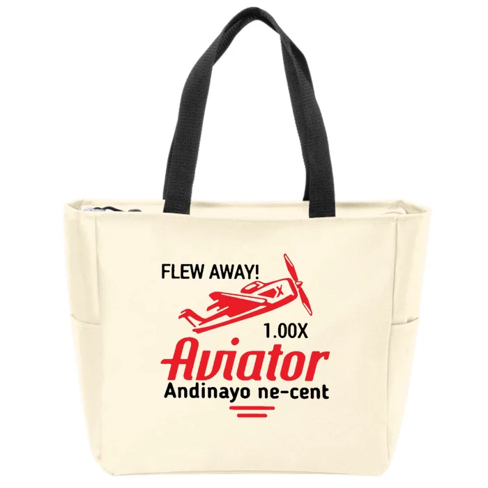 Flew Away Aviator Andinayo Ne Cent Zip Tote Bag