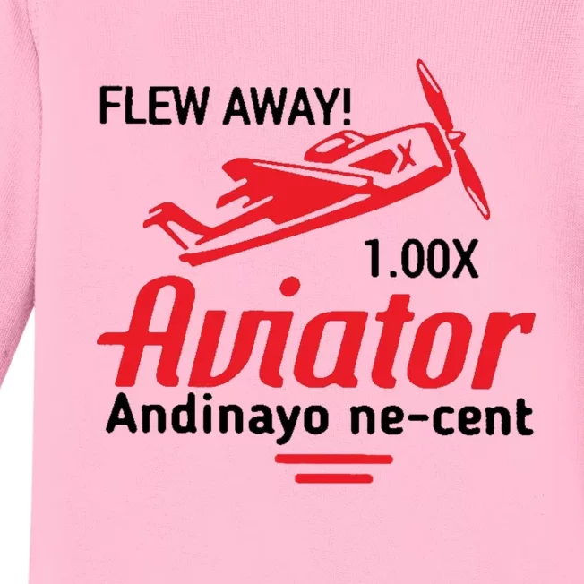 Flew Away Aviator Andinayo Ne Cent Baby Long Sleeve Bodysuit