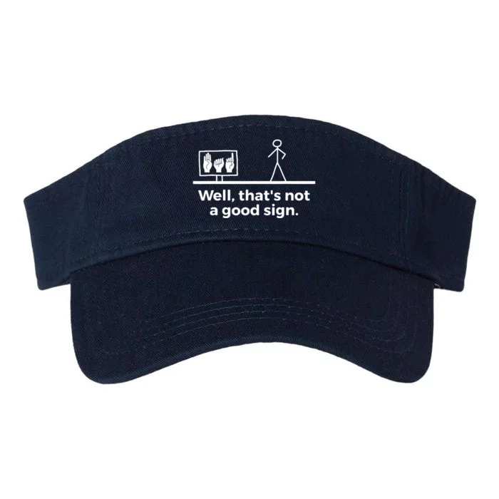 Funny ASL American Sign Language Valucap Bio-Washed Visor