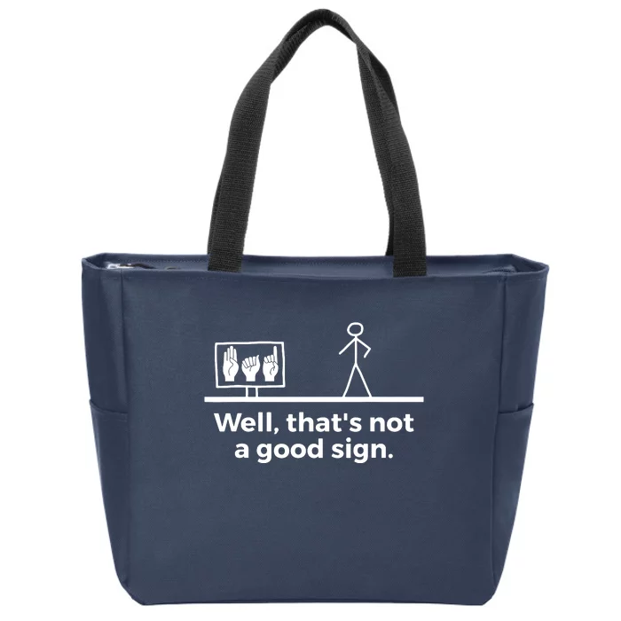 Funny ASL American Sign Language Zip Tote Bag