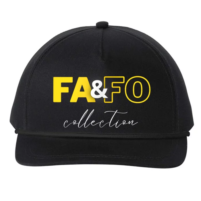 Fool Around And Find Out Collection Inspiration Snapback Five-Panel Rope Hat