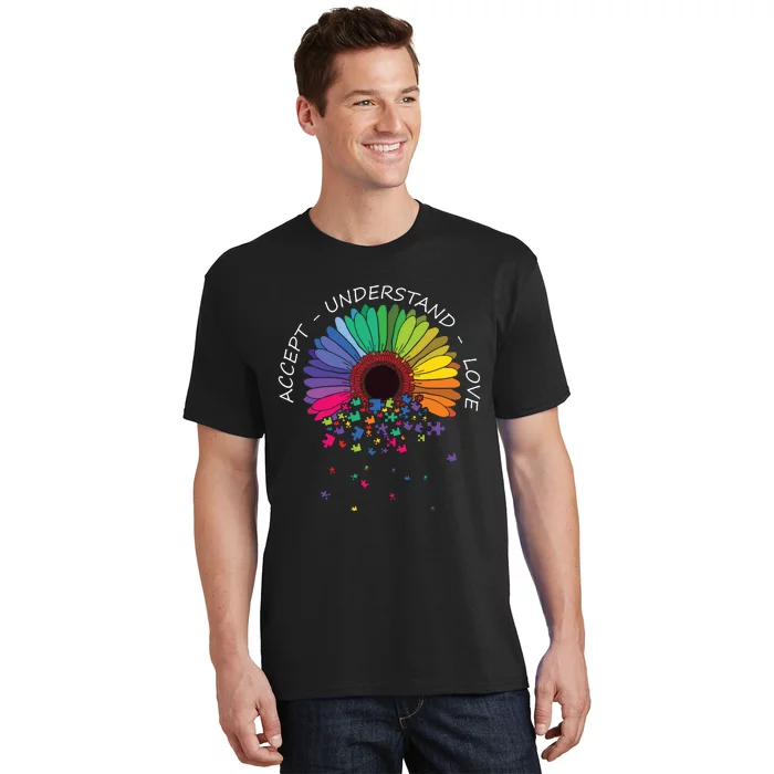 Floral Autism Awareness Flower For Mom T-Shirt